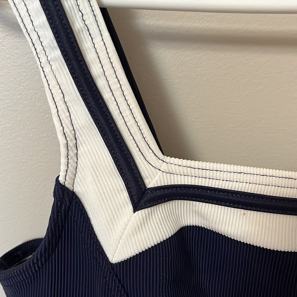 Navy Swimsuit with white trim - Picture 2 of 9